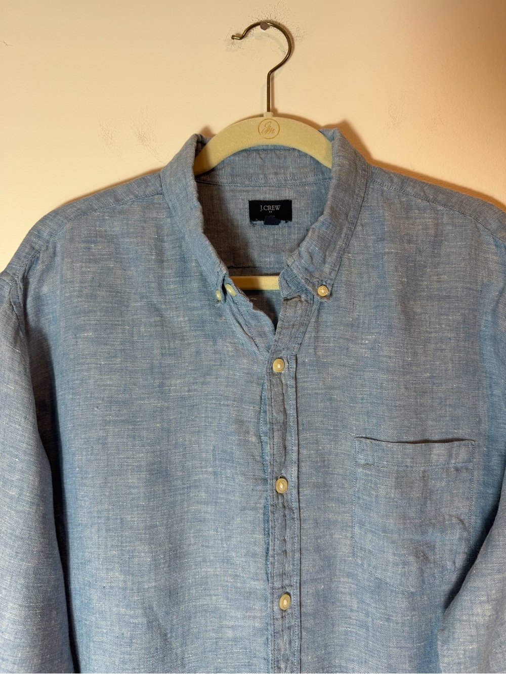 J.Crew Factory Men’s 100% Linen Button-Down Shirt Size XL - Picture 2 of 12